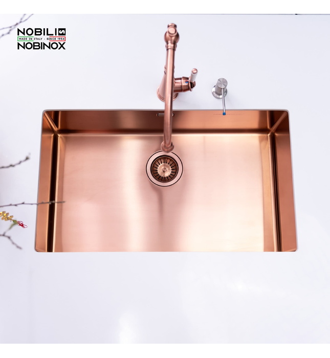 Vòi bếp nóng lạnh tân cổ điển đỏ hồng Ý Nobili Charlie NB255C (CH75513RA)