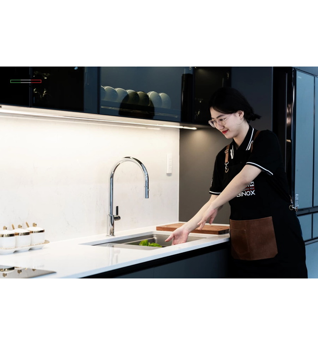 Vòi bếp nóng lạnh dây rút 2 chế độ Italy Nobili Flag NB205 (FL96137CR)