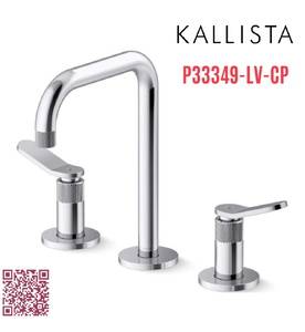 Vòi chậu rửa mặt nóng lạnh màu chrome Mỹ Kallista P33349-LV-CP