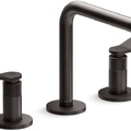 Vòi chậu rửa mặt nóng lạnh cổ thấp màu nickel Kallista P33348-LV-BN