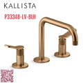 Vòi chậu rửa mặt nóng lạnh cổ thấp màu đen Kallista P33348-LV-BLH