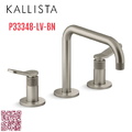Vòi chậu rửa mặt nóng lạnh cổ thấp màu nickel Kallista P33348-LV-BN