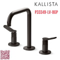 Vòi chậu rửa mặt nóng lạnh màu đen Mỹ Kallista P33349-LV-BGP