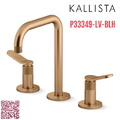 Vòi chậu rửa mặt nóng lạnh màu đồng Mỹ Kallista P33349-LV-BLH