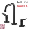 Vòi chậu rửa mặt nóng lạnh thân cao màu đen Kallista P33350-LV-BL