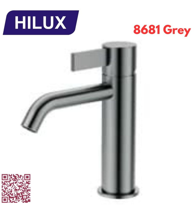 Vòi chậu Lavabo nóng lạnh Hilux 8681 Grey