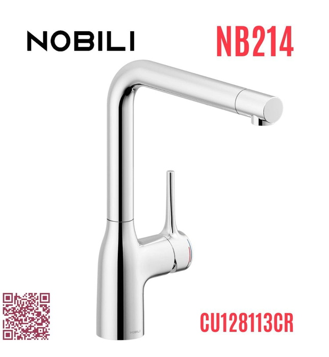 Vòi chậu rửa bát nóng lạnh Italy Nobili Mania NB214 (CU128113CR)