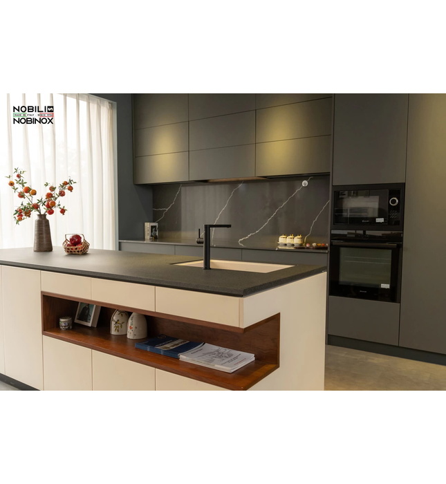 Vòi bếp nóng lạnh màu đen Italy Nobili Match NB218B (MH109113RJBM)