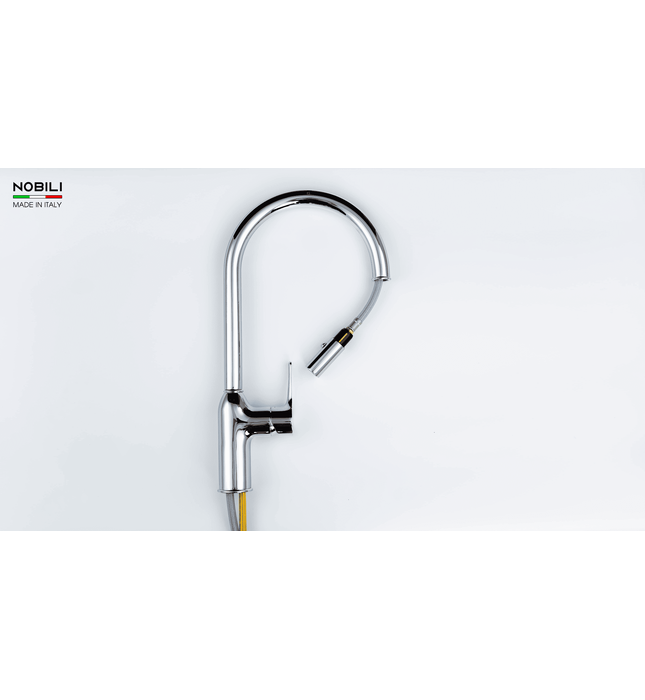 Vòi bếp nóng lạnh dây rút Italy Nobili Ring NB131L (MP117137CR)