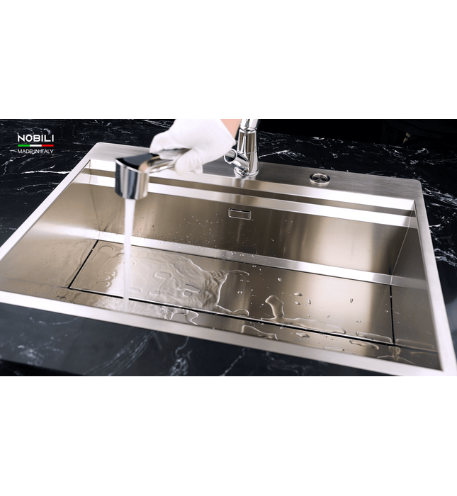 Vòi bếp nóng lạnh dây rút 2 chế độ Italy Nobili Blues NB177 (RD00127/1T7CR)