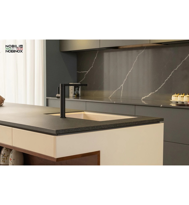 Vòi bếp nóng lạnh màu đen Italy Nobili Match NB218B (MH109113RJBM)