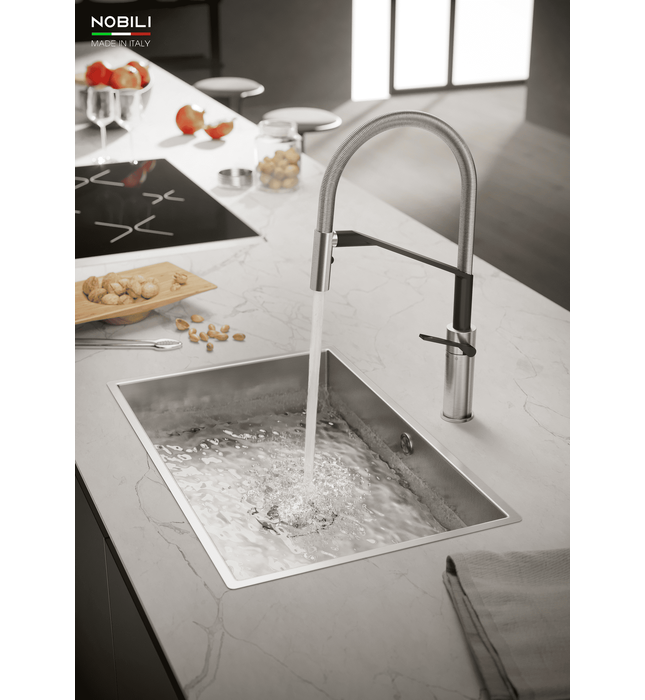 Vòi chậu rửa bát cần mềm 2 đầu xả Italy Nobili Heron NB228 (HR125300CB)