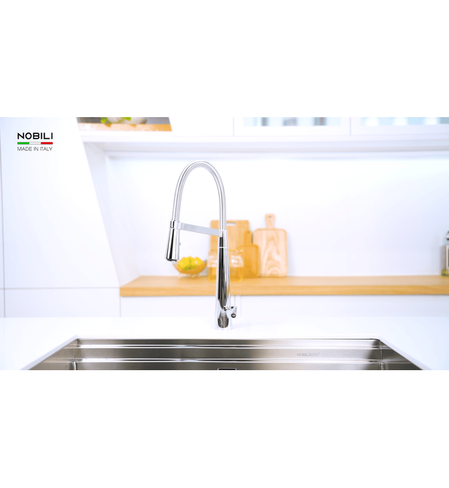 Vòi chậu rửa bát cần mềm 2 chế độ Italy Nobili Likid NB880 (LK00300CR)