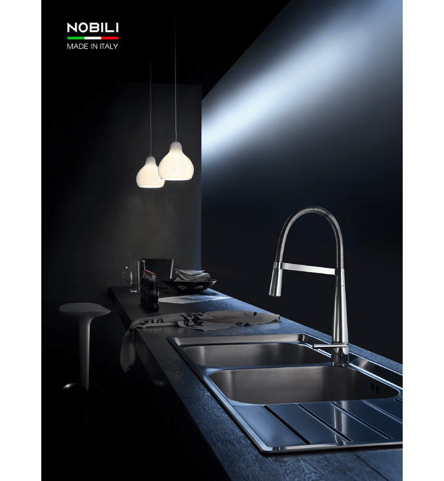 Vòi chậu rửa bát cần mềm 2 chế độ Italy Nobili Likid NB880 (LK00300CR)