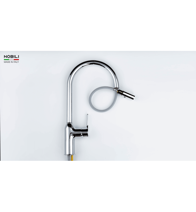 Vòi bếp nóng lạnh dây rút Italy Nobili Ring NB131L (MP117137CR)