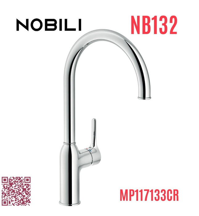 Vòi bếp nóng lạnh nhập khẩu Italy Nobili Ring NB132 (MP117133CR)