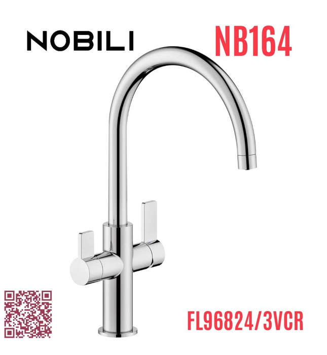 Vòi bếp nóng lạnh 3 đường nước Italy Nobili Sora NB164 (FL96824/3VCR)