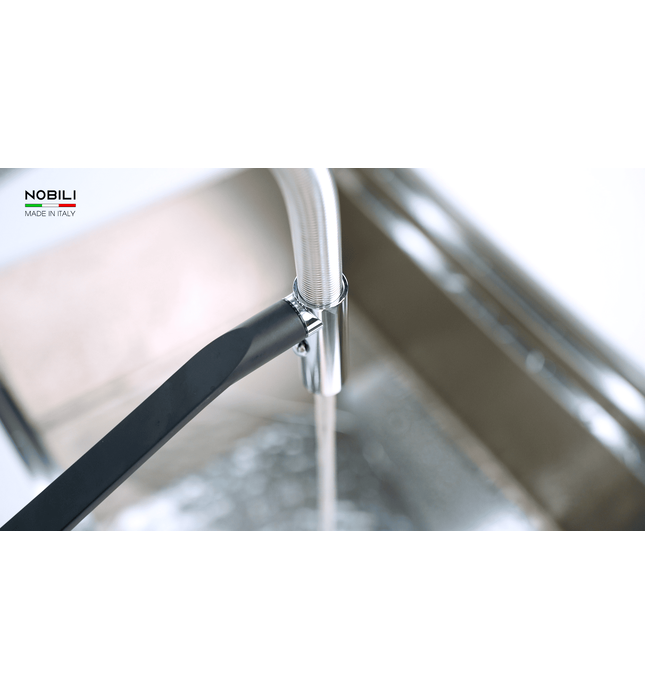 Vòi chậu rửa bát cần mềm 2 đầu xả Italy Nobili Heron NB228 (HR125300CB)