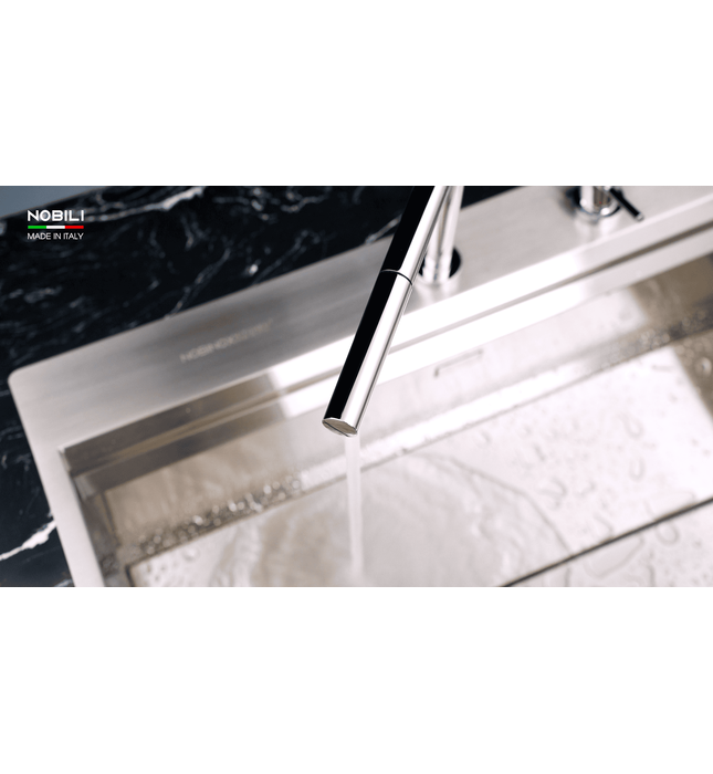 Vòi bếp nóng lạnh dây rút nâng hạ độ cao Ý Nobili Table NB242 (AQ93500CR)