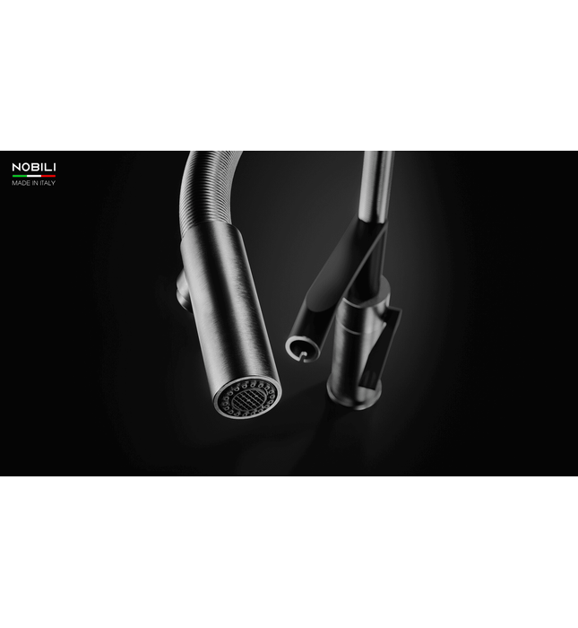 Vòi chậu rửa bát cần mềm 2 đầu xả Italy Nobili Heron NB228 (HR125300CB)