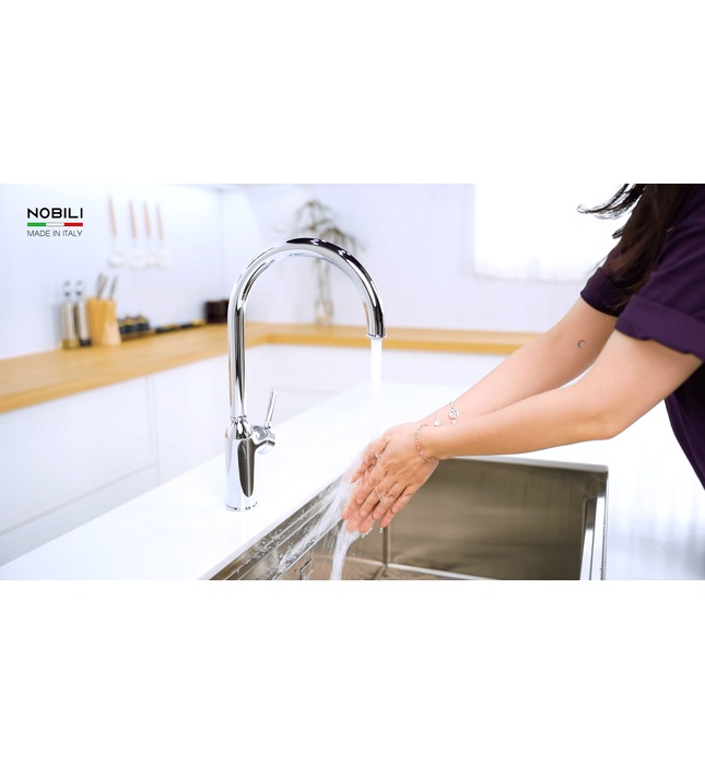 Vòi bếp nóng lạnh nhập khẩu Italy Nobili Ring NB132 (MP117133CR)