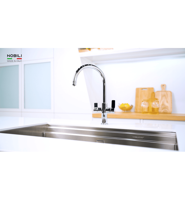 Vòi bếp nóng lạnh 3 đường nước Italy Nobili Sora NB164 (FL96824/3VCR)