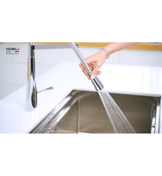 Vòi chậu rửa bát cần mềm 2 chế độ Italy Nobili Likid NB880 (LK00300CR)