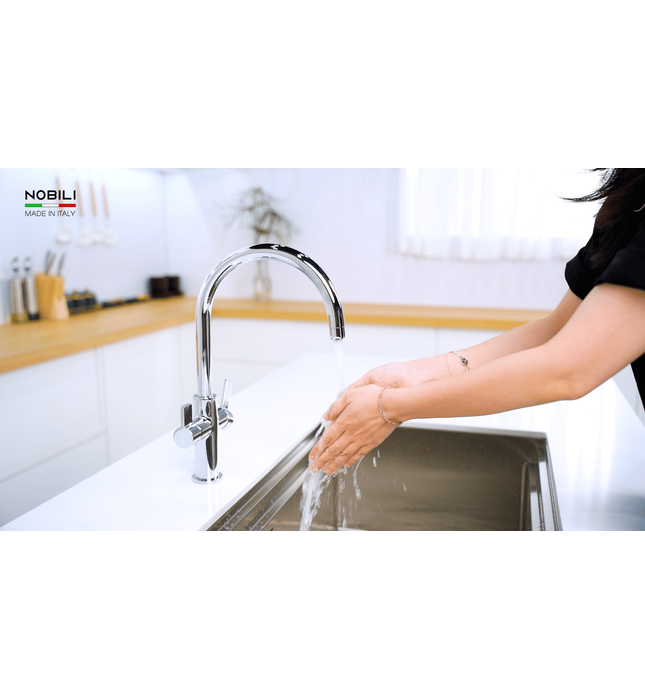 Vòi bếp nóng lạnh 3 đường nước Italy Nobili Sora NB164 (FL96824/3VCR)