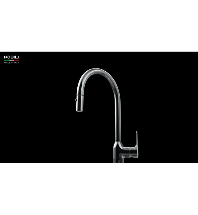 Vòi bếp nóng lạnh dây rút xám Italy Nobili Ring NB131LTB (MP117137FLP)