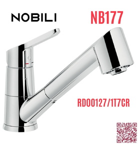 Vòi bếp nóng lạnh dây rút 2 chế độ Italy Nobili Blues NB177 (RD00127/1T7CR)