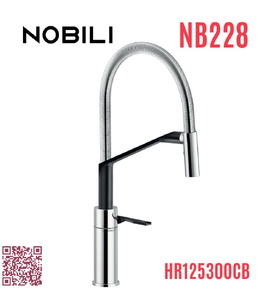 Vòi chậu rửa bát cần mềm 2 đầu xả Italy Nobili Heron NB228 (HR125300CB)