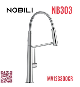 Vòi chậu rửa bát cần mềm 2 đầu xả Italy Nobili Lavante NB303 (MV123300CR)