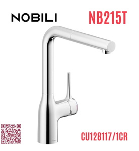 Vòi bếp nóng lạnh dây rút Italy Nobili Mania NB215T (CU128117/1CR)