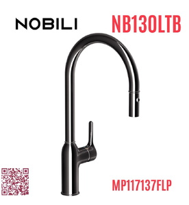 Vòi bếp nóng lạnh dây rút xám Italy Nobili Ring NB131LTB (MP117137FLP)