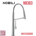 Vòi chậu rửa bát cần mềm 2 đầu xả Italy Nobili Lavante NB303 (MV123300CR)