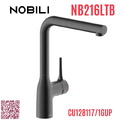 Vòi bếp nóng lạnh dây rút màu đen Ý Nobili Mania NB216LTB (CU128117/1GUP)