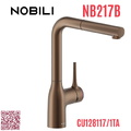 Vòi bếp nóng lạnh dây rút màu vàng Ý Nobili Mania NB217B (CU128117/1TA)