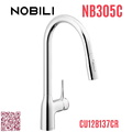Vòi bếp nóng lạnh dây rút 2 chế độ Italy Nobili Mania NB305C (CU128137CR)