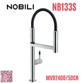 Vòi chậu rửa bát cần mềm 2 đầu xả Italy Nobili Move NB133S (MV92400/50CR)