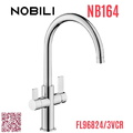 Vòi bếp nóng lạnh 3 đường nước Italy Nobili Sora NB164 (FL96824/3VCR)