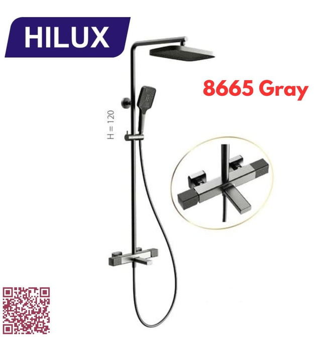 Sen tắm cây đứng nóng lạnh Hilux 8665 Gray