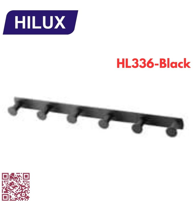 Móc áo 6 vấu hợp kim nhôm Hilux HL336-Black