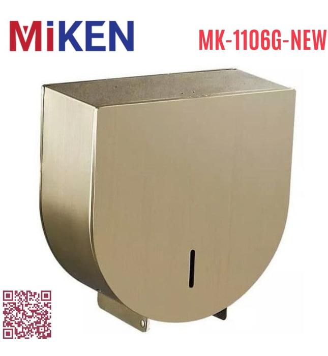 Hộp đựng giấy Inox 304 loại lớn màu vàng Miken MK-1106G-New (vàng mờ)
