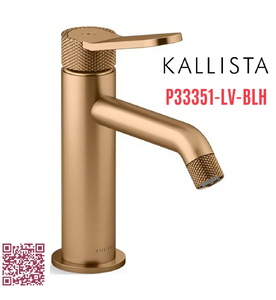 Vòi chậu rửa mặt cổ thấp hiện đại màu đồng Kallista P33351-LV-BLH