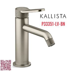 Vòi chậu rửa mặt cổ thấp hiện đại màu nickel Kallista P33351-LV-BN