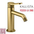 Vòi chậu rửa mặt cổ thấp hiện đại màu đồng Kallista P33351-LV-2MB