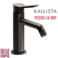 Vòi chậu rửa mặt cổ thấp hiện đại màu đen Kallista P33351-LV-BGP