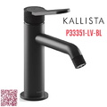 Vòi chậu rửa mặt cổ thấp hiện đại màu đen Kallista P33351-LV-BL