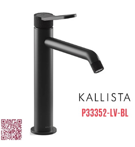 Vòi chậu rửa mặt 1 lỗ màu đen Kallista P33352-LV-BL