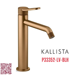 Vòi chậu rửa mặt 1 lỗ màu đồng Kallista P33352-LV-BLH